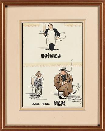 ALAN DEGVILLE (1891-1951) Drinks and the Men. (LIQUOR)